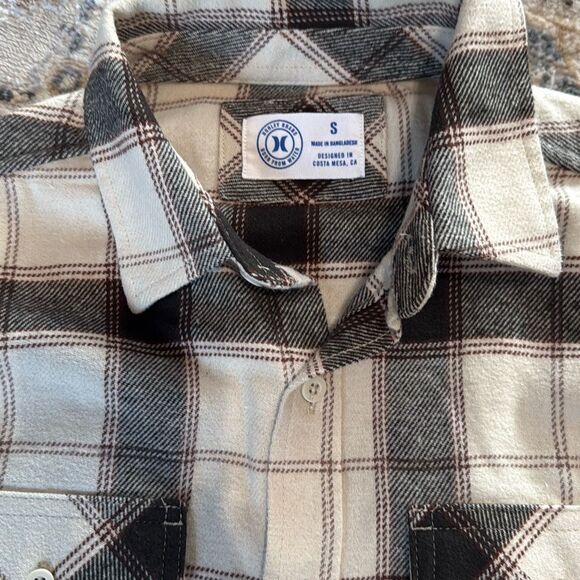 Hurley Men’s Long Sleeve Button Down Flannel Size S - Picture 3 of 5